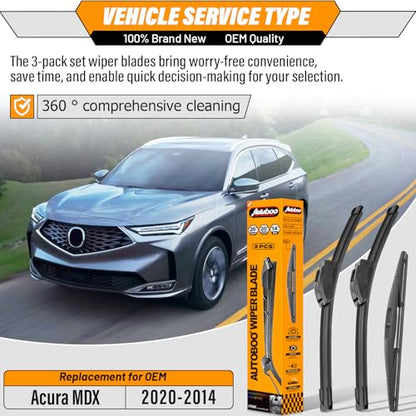 Windshield Wiper Blade Replacement for Acura MDX 2014