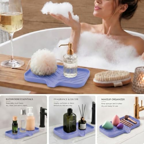Silicone Soap Dish with Drain Spout