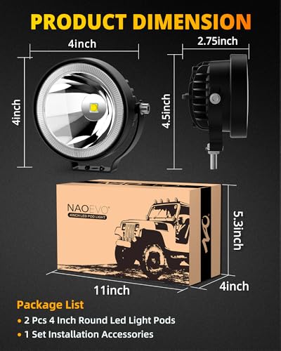 4 Inch Round LED Pod Lights