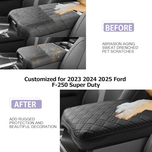 2025 2026 F 250 F 350 F 450 Super Duty Center Console Cover Compatible with 2023 2024 2025 2026 Ford F250 F350 F450 Super Duty Accessories F