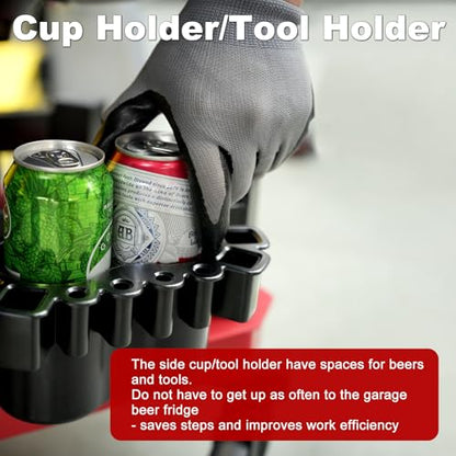 Rolling Shop Stool with Wheels