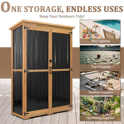 46" L Outdoor Storage Cabinet with Shelves