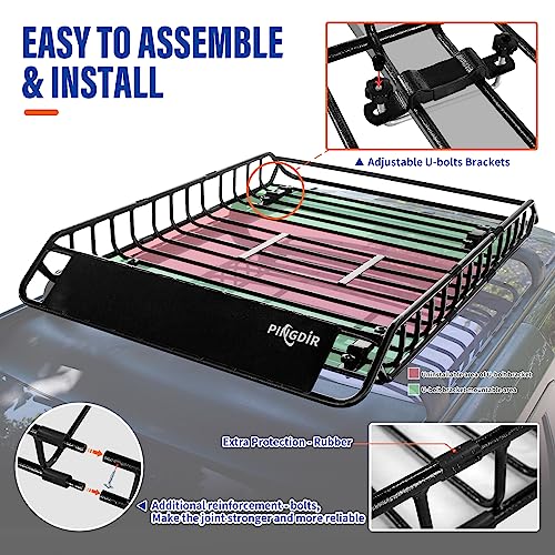 Roof Rack Basket 51" X 36" X 5" Rooftop Rack Cargo Carrier Universal