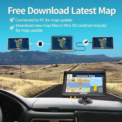 7 inch GPS Navigator for Car Truck RV with Hood
