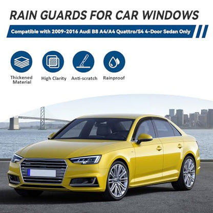 4pcs Window Visors Rain Guards for 2009