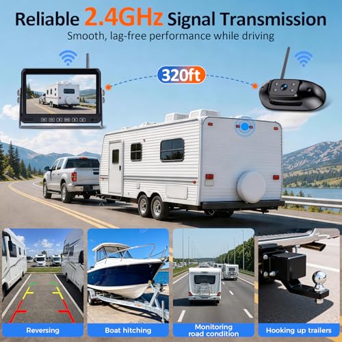 HD 1080P RV Backup Camera Wireless Easy Install