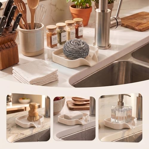 Silicone Soap Dish with Drain Spout