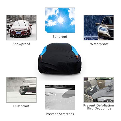 Waterproof Car Cover All Weather Snowproof UV Protection Windproof Outdoor Full car Cover