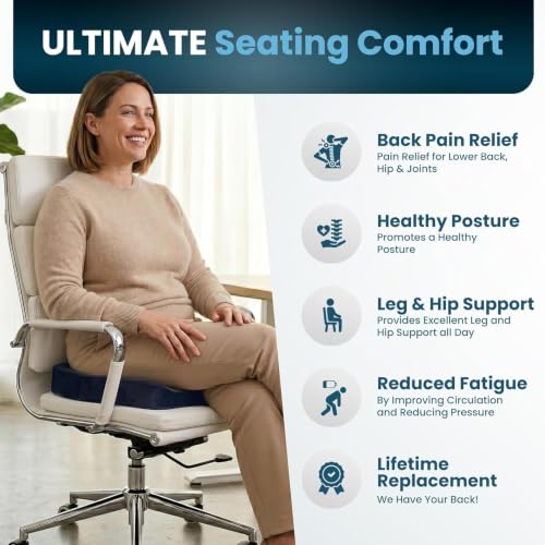 Extra Large Gel & Memory Foam Seat Cushion