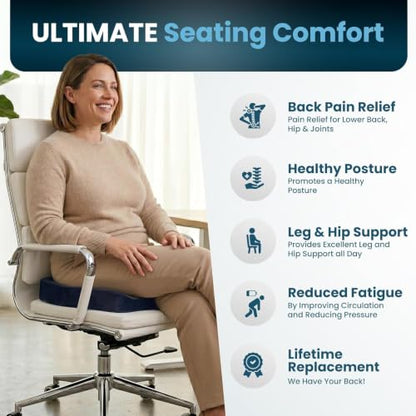 Extra Large Gel & Memory Foam Seat Cushion