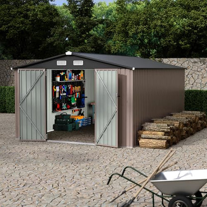 10x14 FT Metal Storage Sheds Outdoor