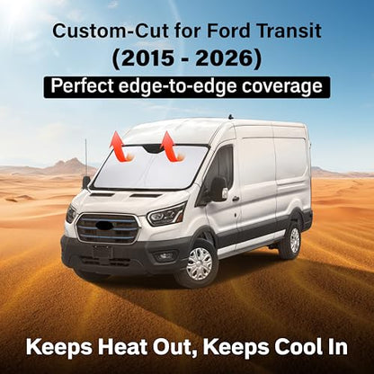 Windshield Sunshade Compatible for Ford Transit 2015
