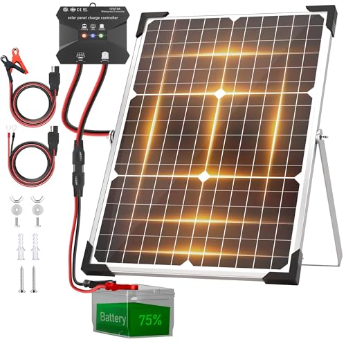30W 12V Solar Panel Battery Charger Trickle Maintainer Kit