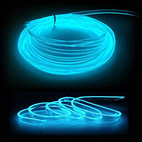 El Wire Ice Blue Interior Car LED Strip Lights