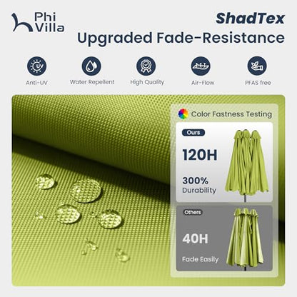 15ft Large Outdoor Patio Umbrella with Base Included