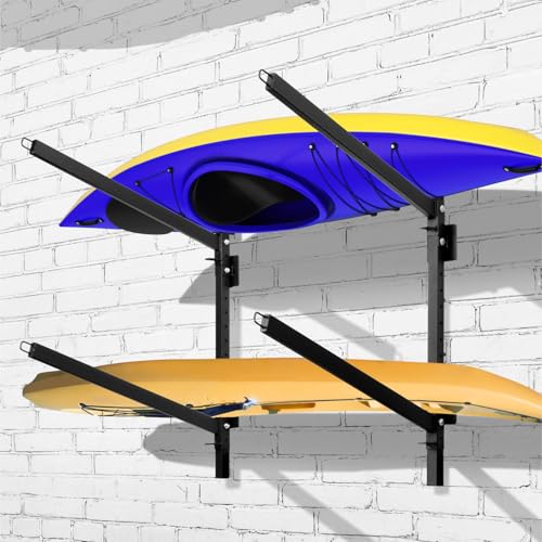 2 Levels Heavy Duty Freestanding Kayak & SUP Storage Rack Stand