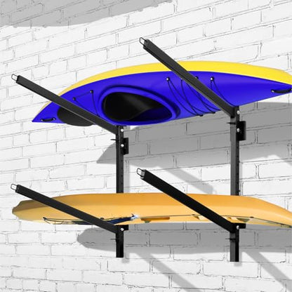 2 Levels Heavy Duty Freestanding Kayak & SUP Storage Rack Stand