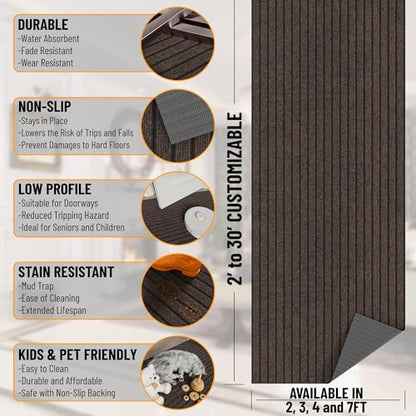 2'7" x 25' Hallway Runner with Scraper Pile