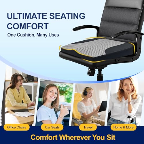 Memory Foam Car Seat Cushion for Driving Comfort and Office Use