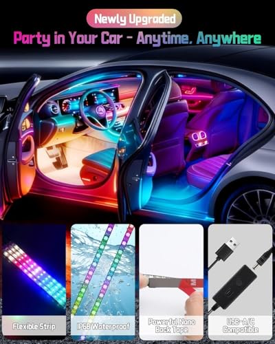 72 LED USB Interior Strip Lights (8 Count)