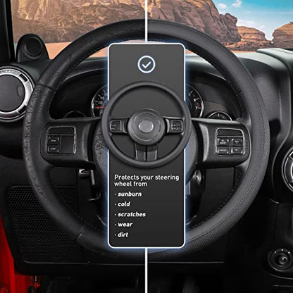 Breathable Car Steering Wheel Cover Large Size 15.5
