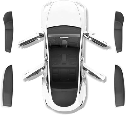 GGCLIMAX Car Organizer 4pcs Car Door Side Storage Box Compatible with Tesla Model 3 Highland 2024 TPE Front Rear Door Organizer Tray Interior Accessories(4 Pcs BLACK)