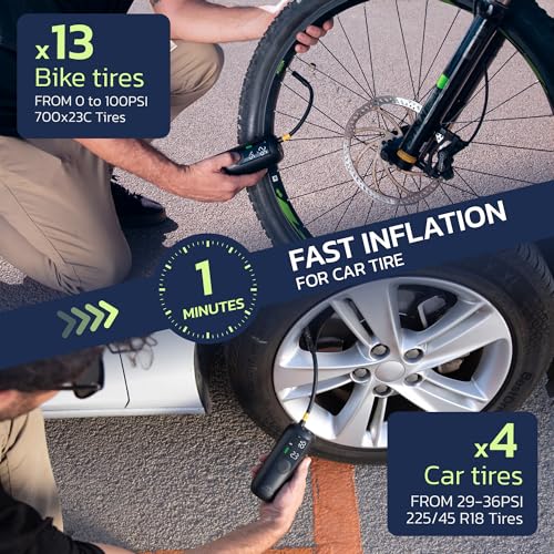 Bike Pump Portable Air Compressor for Cars & Bikes