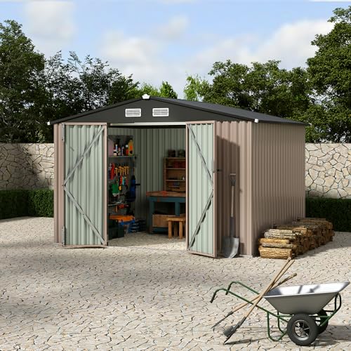 8x10 FT Metal Storage Sheds Outdoor