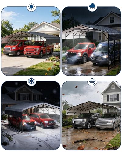20x20FT Metal Carport Heavy