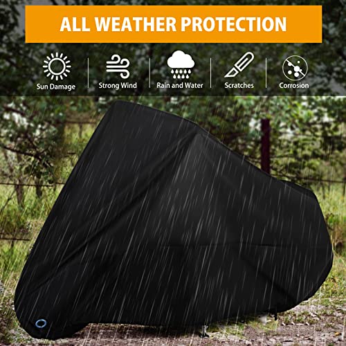 Motorcycle Cover All Season Universal Weather Waterproof Motorbike Cover with Lock