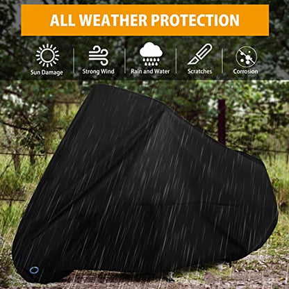 Motorcycle Cover All Season Universal Weather Waterproof Motorbike Cover with Lock