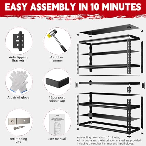 5 Tier 3000 lbs Heavy Duty Garage Shelving