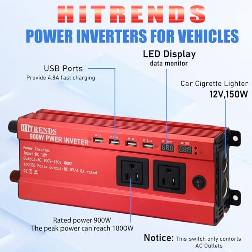 900W Car Power Inverter 12V to 110V