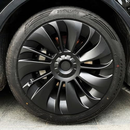 Wheel Cover Fits for Tesla Model Y Hubcap 19 Inch 2020 (4 Count)