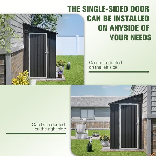 4x8 FT Lean to Outdoor Storage Shed