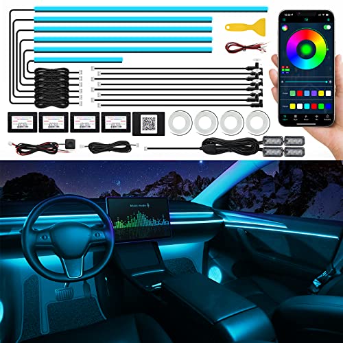 Acrylic Interior Car LED Strip Light with Wireless APP