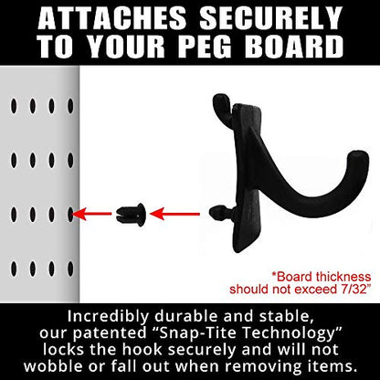 PegPro® J Hooks Kit for Standard “Wood Fiber” pegboard (24 Count)