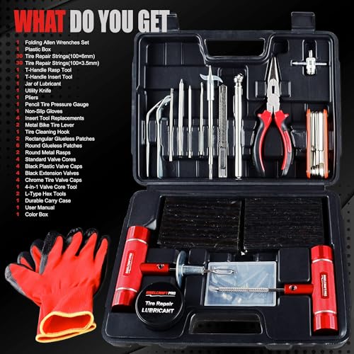 108 Piece Heavy Duty Tire Repair Kit (108 Count)