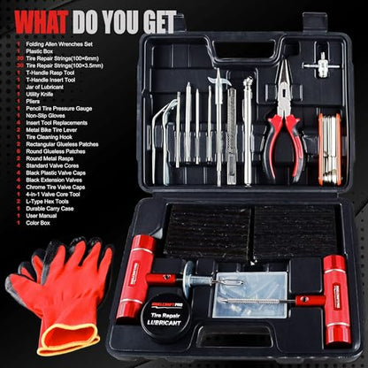108 Piece Heavy Duty Tire Repair Kit (108 Count)