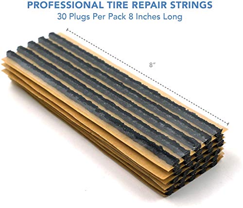 30 pcs 8" Black Tire Repair Strings Tire Repair Plugs (30 Count)
