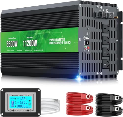 5600W Power Inverter 12V DC to 110
