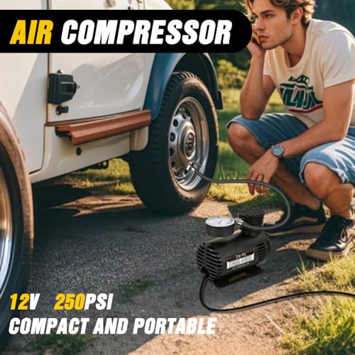 Car Roadside Emergency Kit with Jumper Cables Air Compressor