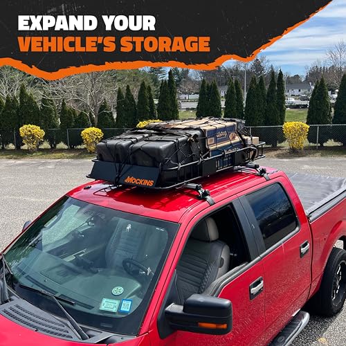 64"x39"x6" Extendable Cargo Roof Rack Basket with 250 Lbs Capacity