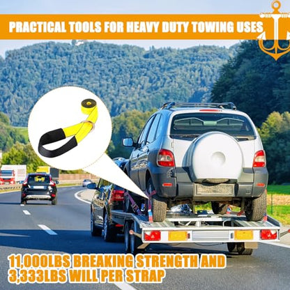 8 Pack 2" x 10ft Lasso Tow Truck Straps with D Ring 11 (8 Count)