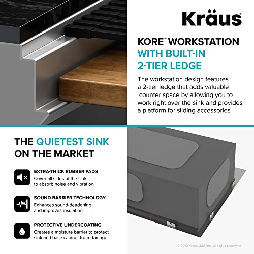 Stainless Steel 45 in Undermount Kitchen Sink KWU120