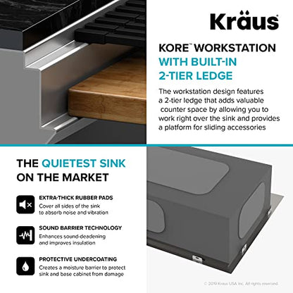 Stainless Steel 45 in Undermount Kitchen Sink KWU120