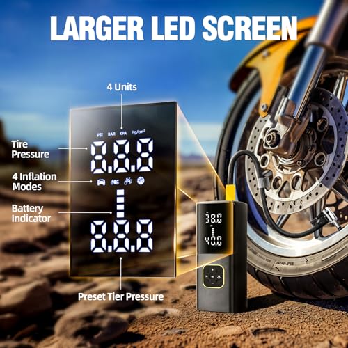 Rechargeable Tire Inflator Portable Air Compressor for Car Tires