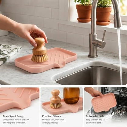 Silicone Soap Dish with Drain Spout