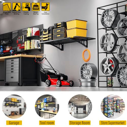 1.64x4ft Adjustable Rail Wall Garage Storage Shelf