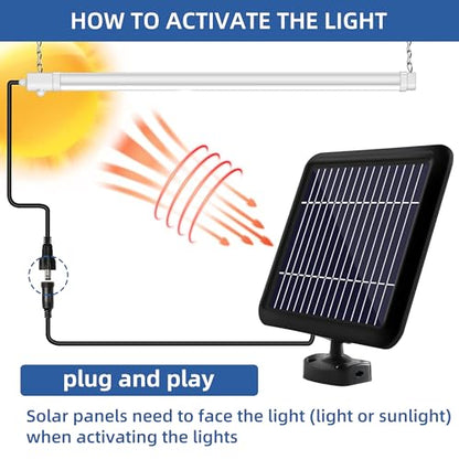 Solar Powered Shop Light with Motion Sensor (2 Count)